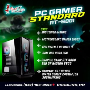 diseño de flyer de pc gamer standard